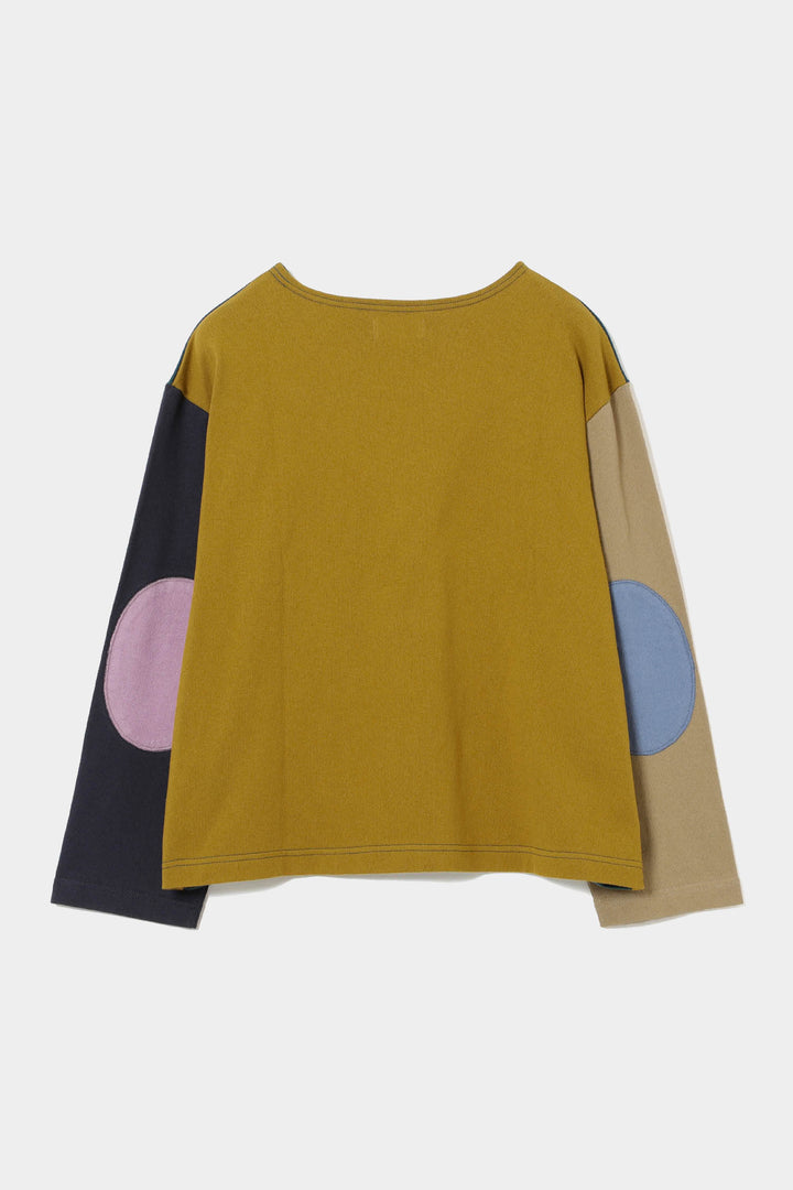 Elbow Patch Long Sleeve T-Shirt - Colour Block