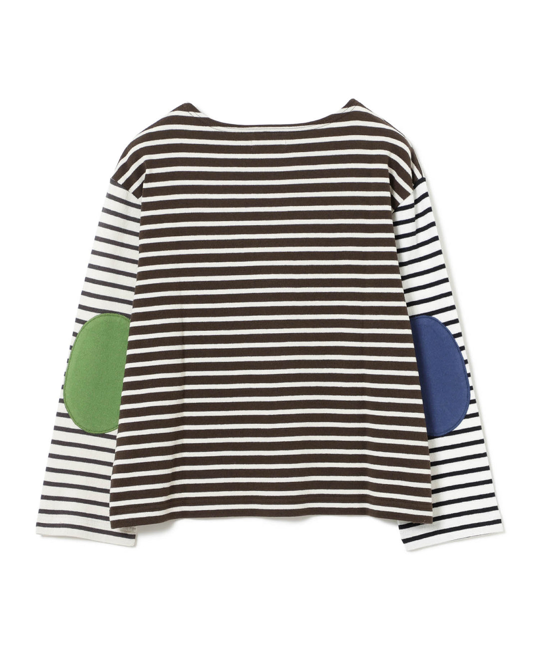 Elbow Patch Long Sleeve T-shirt - Block Colour Stripe