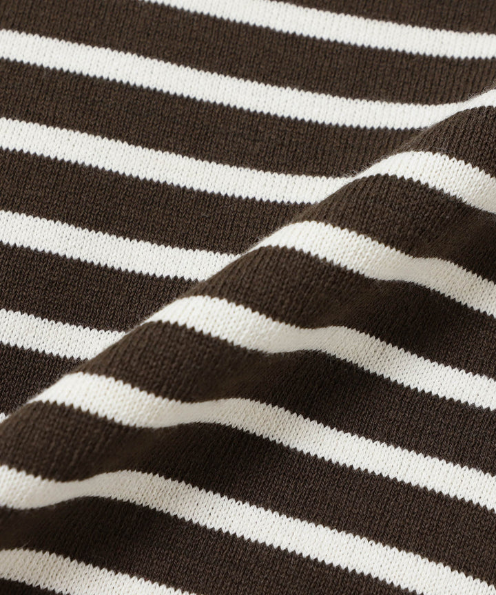 Elbow Patch Long Sleeve T-shirt - Block Colour Stripe