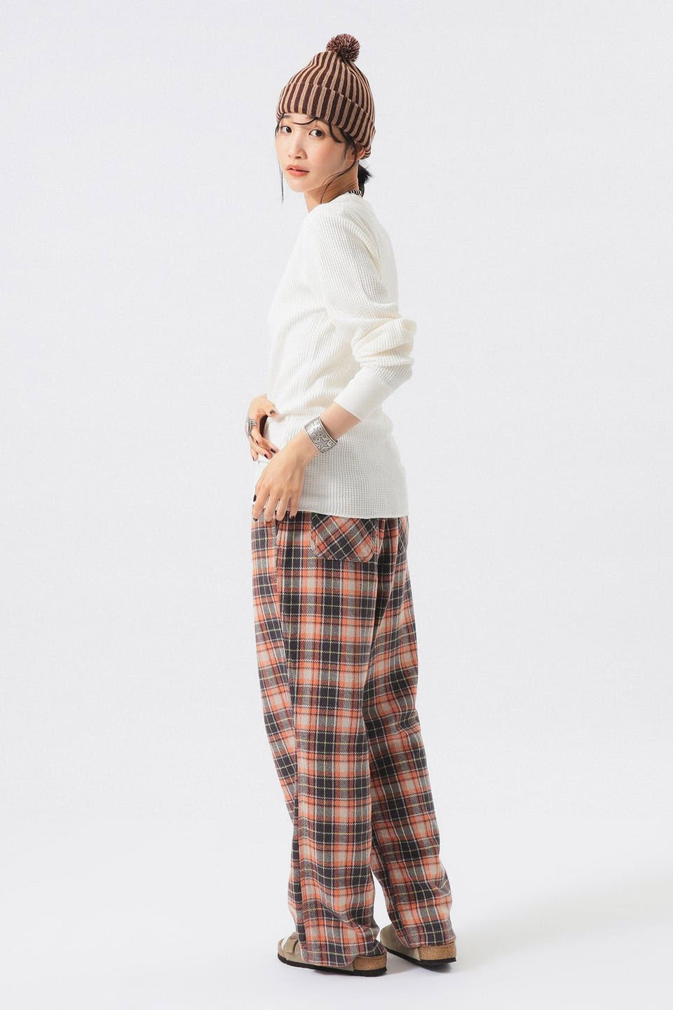 Cotton Thermal Crew Neck - White