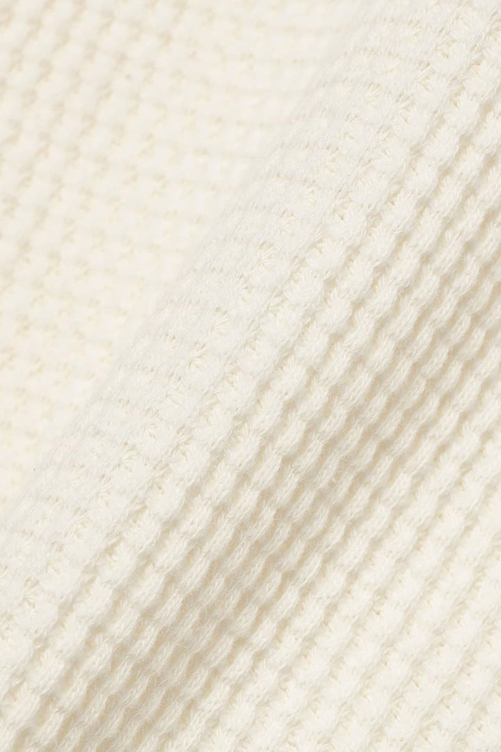 Cotton Thermal Crew Neck - White
