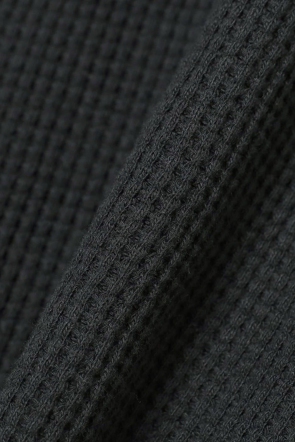 Cotton Thermal Crew Neck - Black