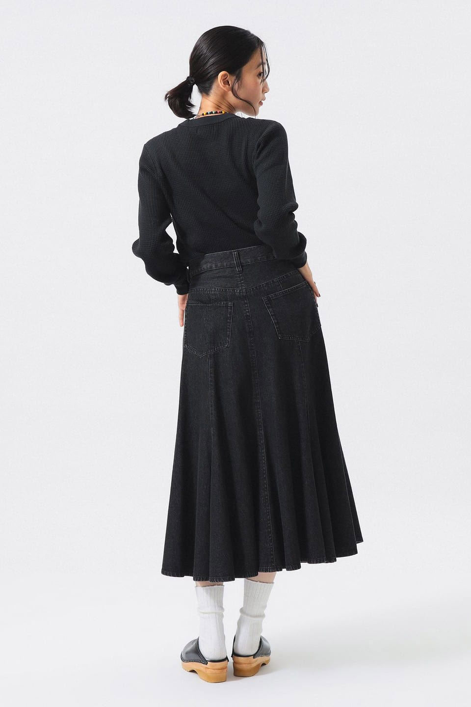 Cotton Thermal Crew Neck - Black