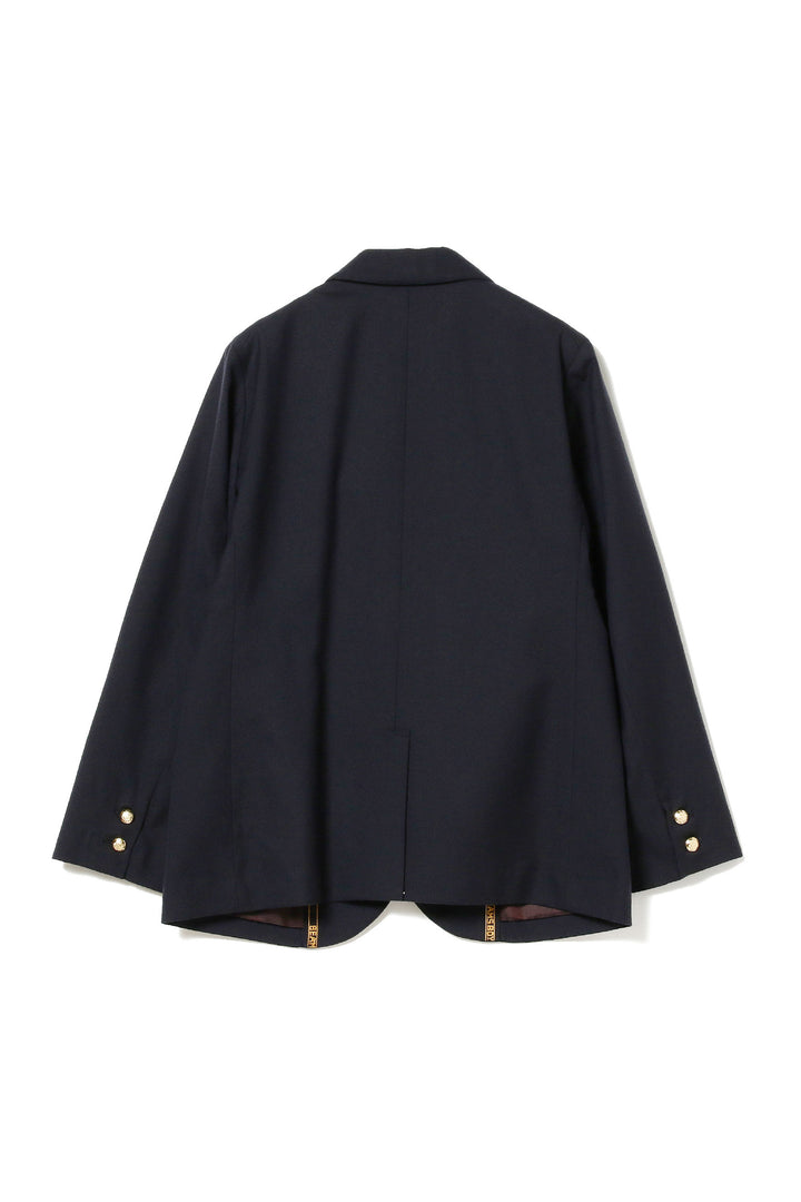 Polyester Wool Blend 3 Button Blazer - Black Watch