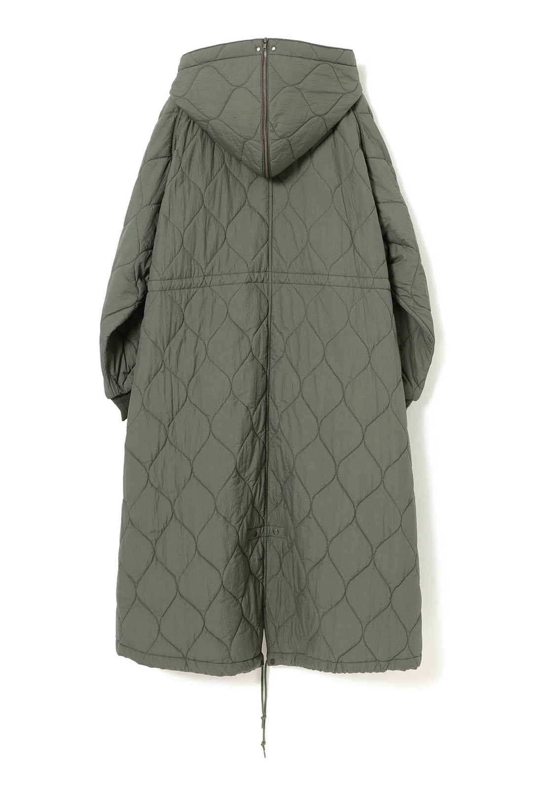 Nylon Quilting Hood Coat - Olive