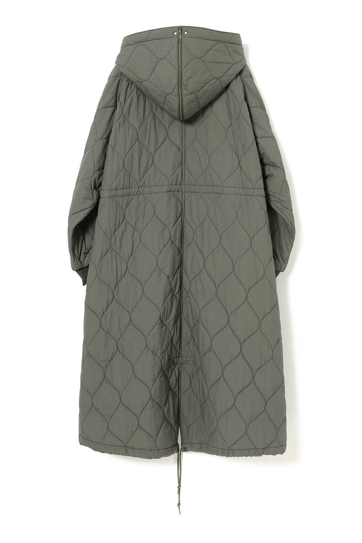 Nylon Quilting Hood Coat - Olive
