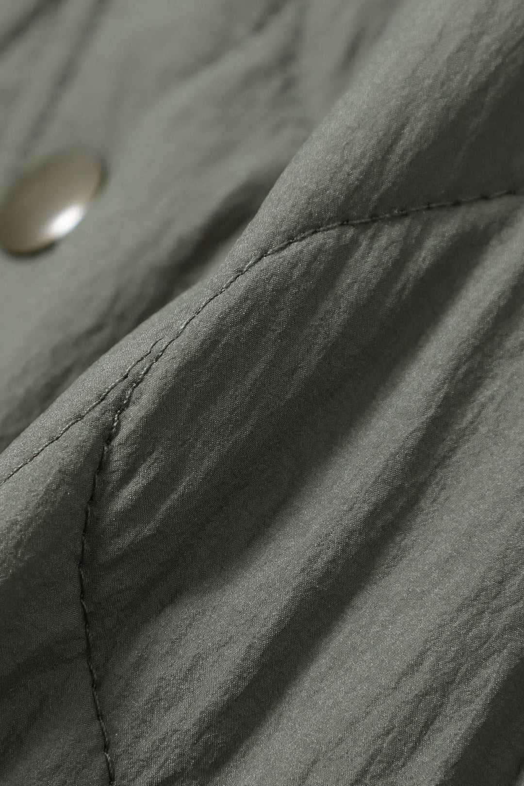 Nylon Quilting Hood Coat - Olive