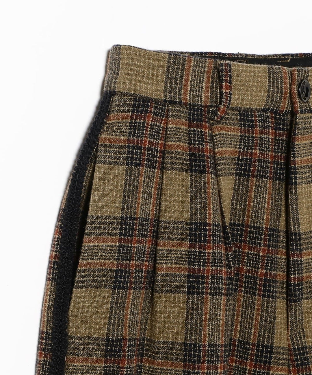 Wool Check Pant - Khaki