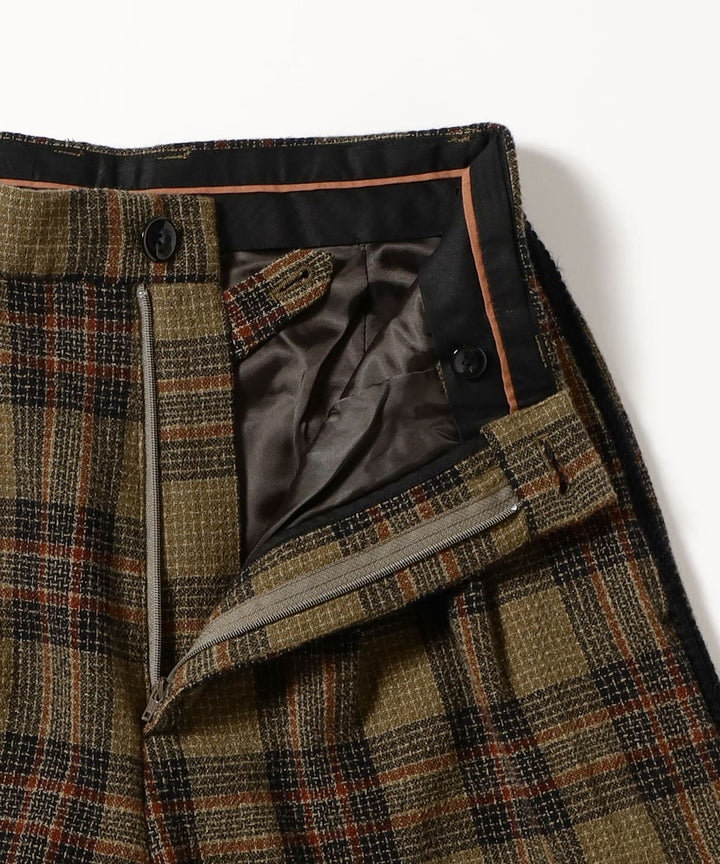 Wool Check Pant - Khaki