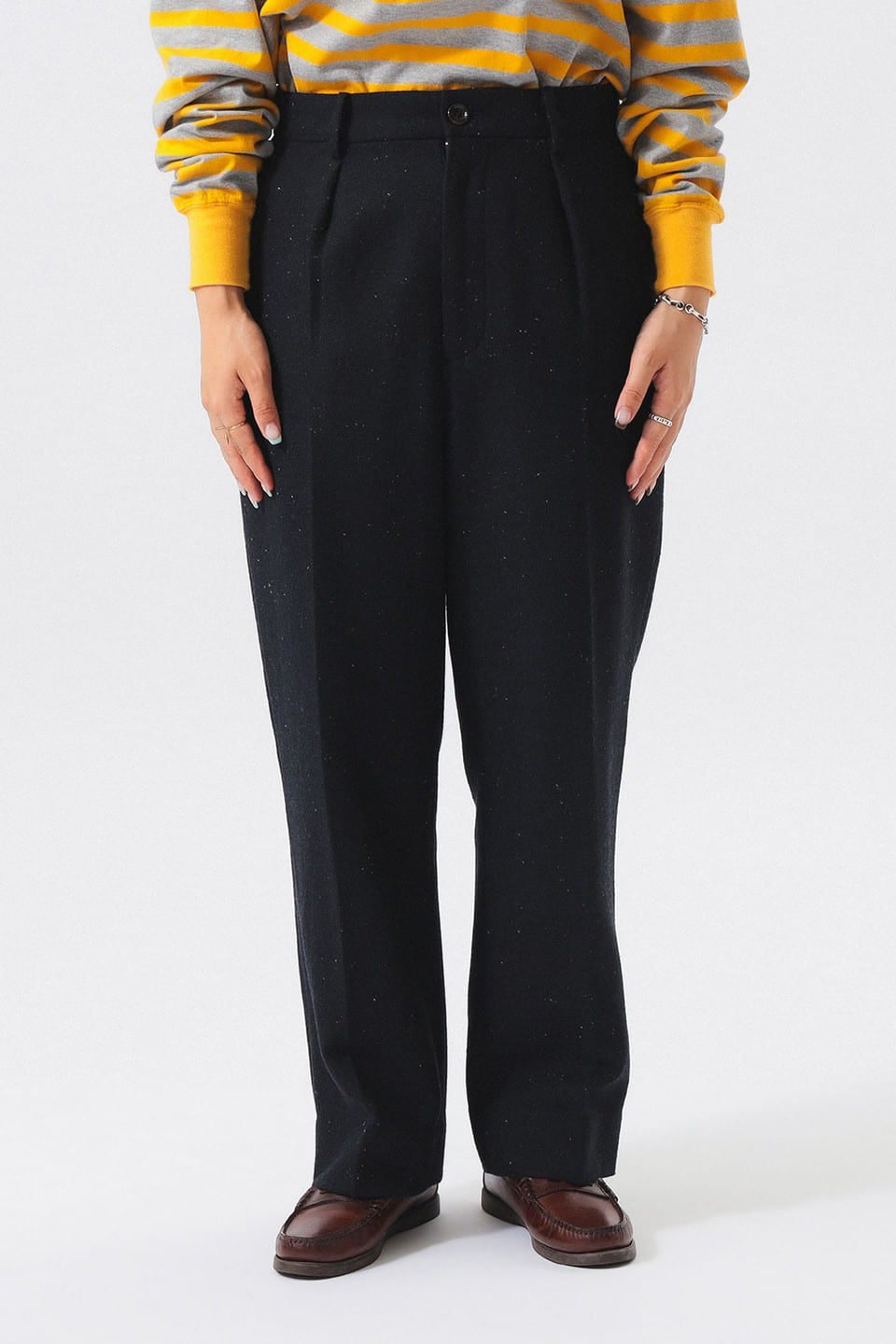 Tweed Pants - Navy