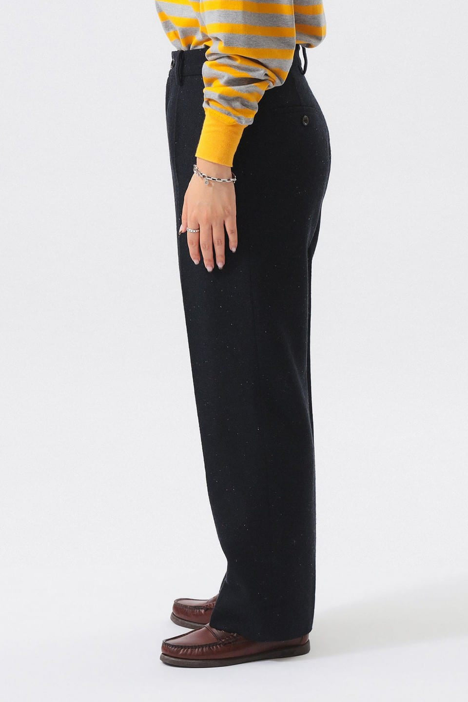 Tweed Pants - Navy