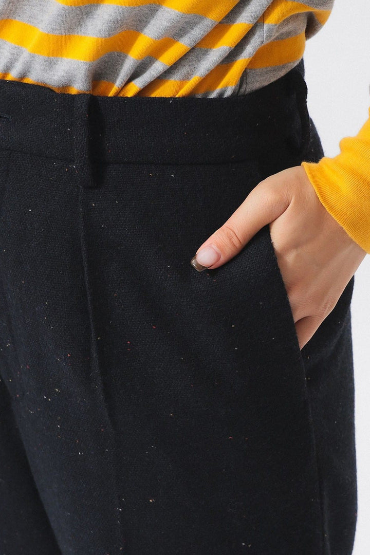 Tweed Pants - Navy