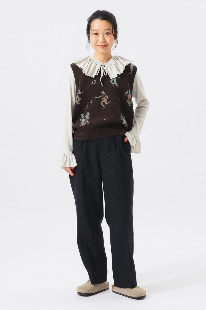 Tweed Pants - Navy