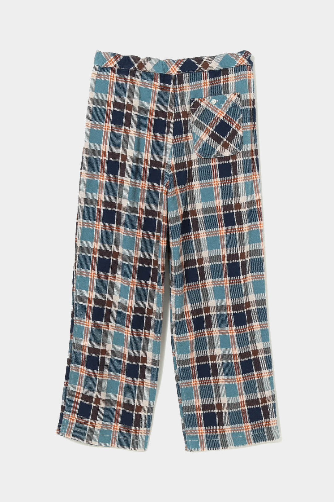 Boy Work Check Easy Pants - Blue