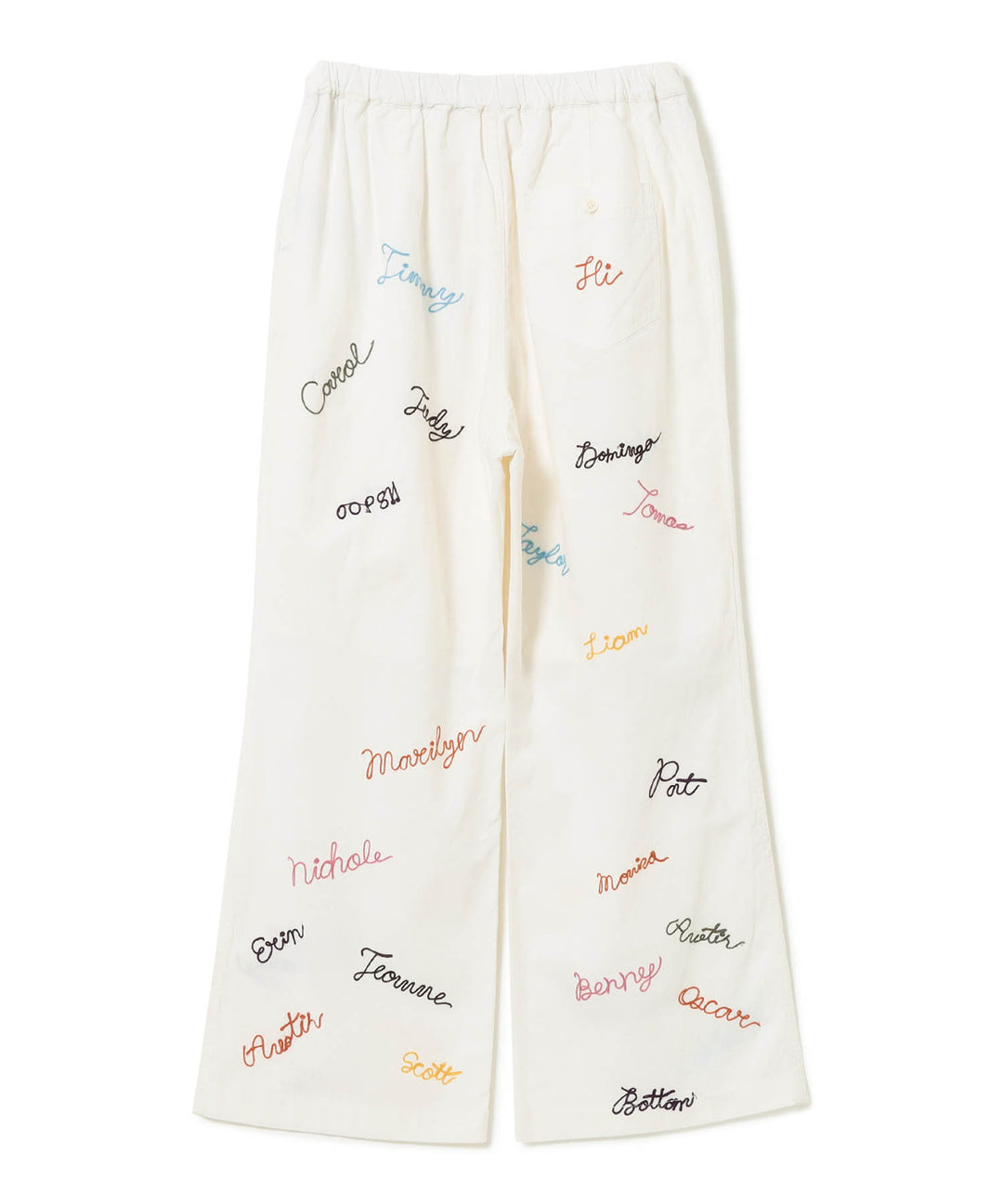 Embroidery Apron Trousers - Off White (PRE-ORDER) - Frontiers Woman