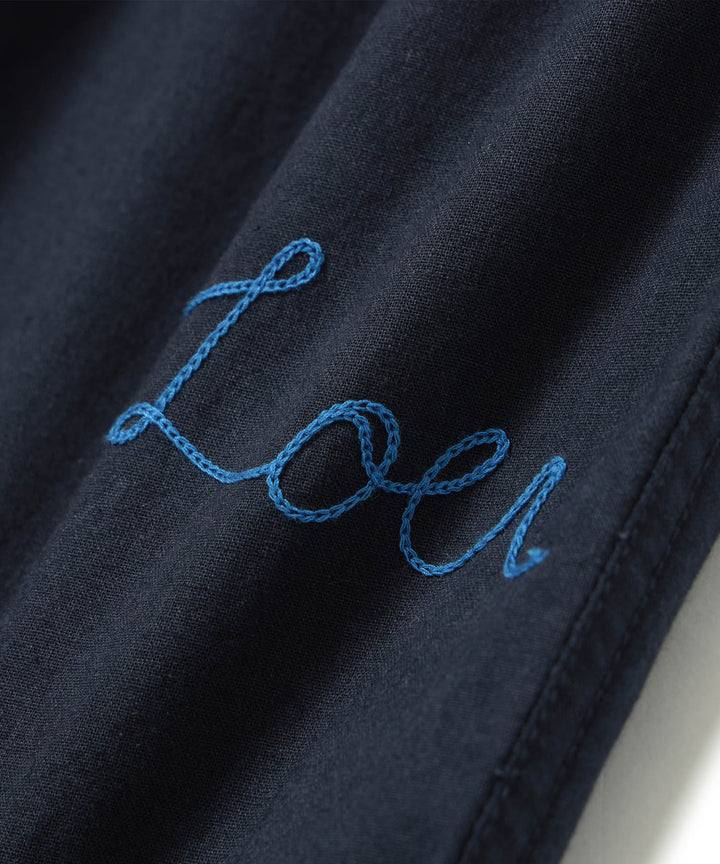 Embroidery Apron Trousers - Navy (PRE-ORDER) - Frontiers Woman