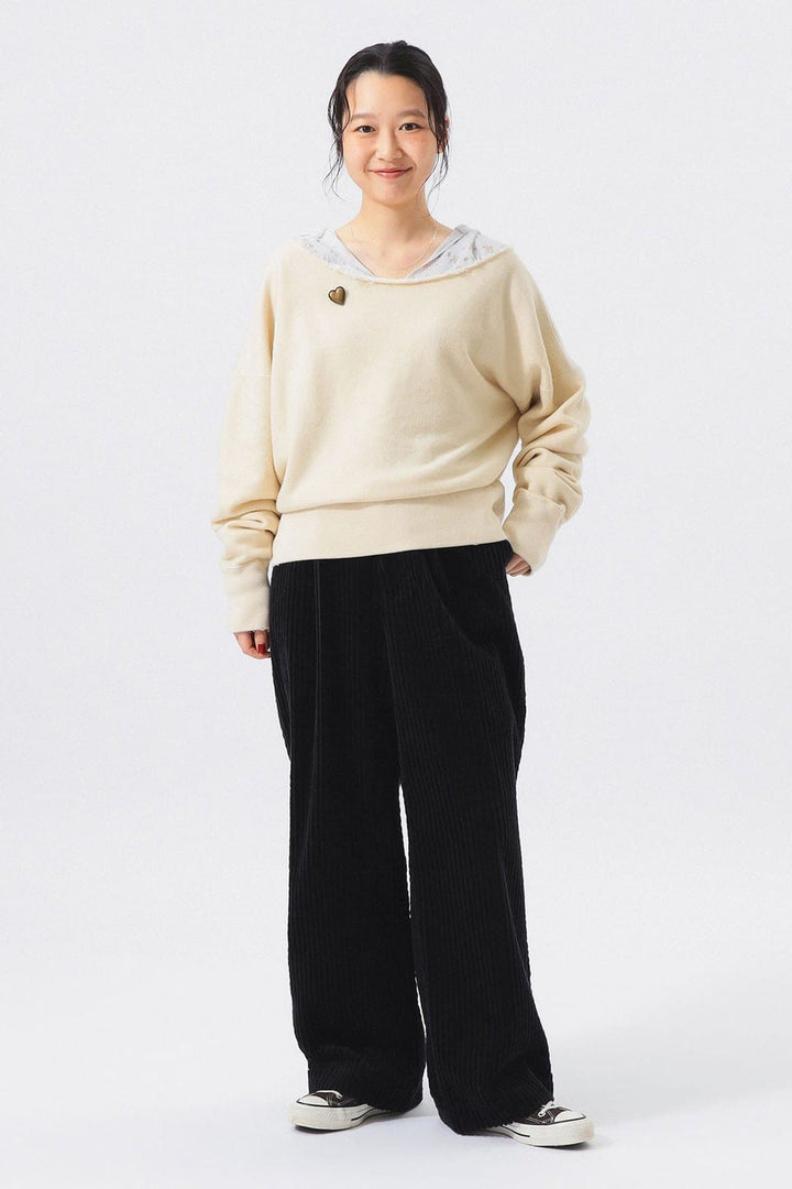 Corduroy Trousers - Black