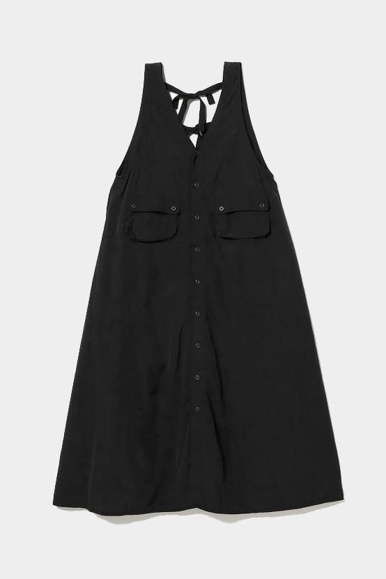 Nylon Tussah C-1 Sleeveless Dress - Black - Frontiers Woman
