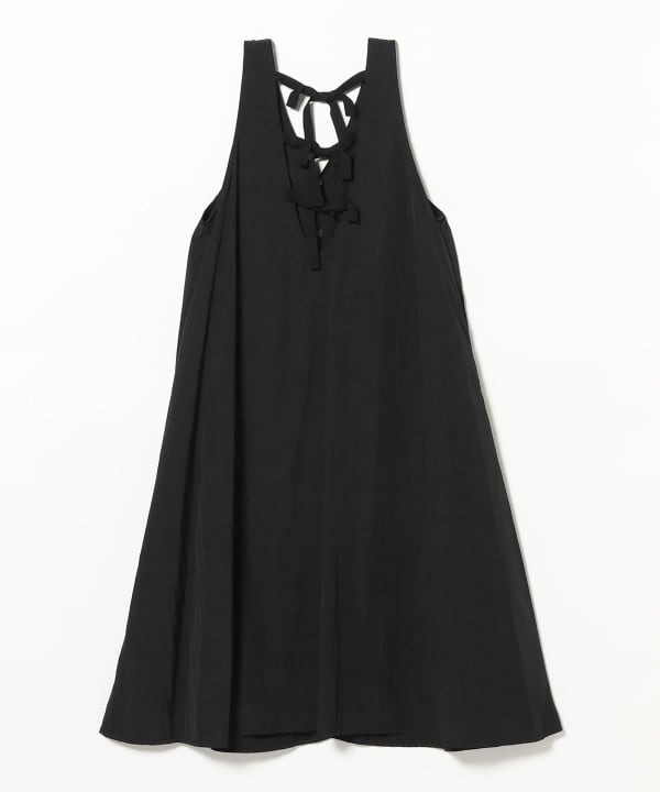 Nylon Tussah C-1 Sleeveless Dress - Black - Frontiers Woman
