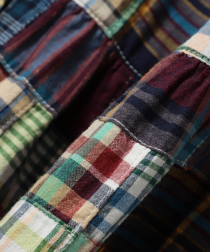 Patchwork Dress - Blue Multi - Frontiers Woman