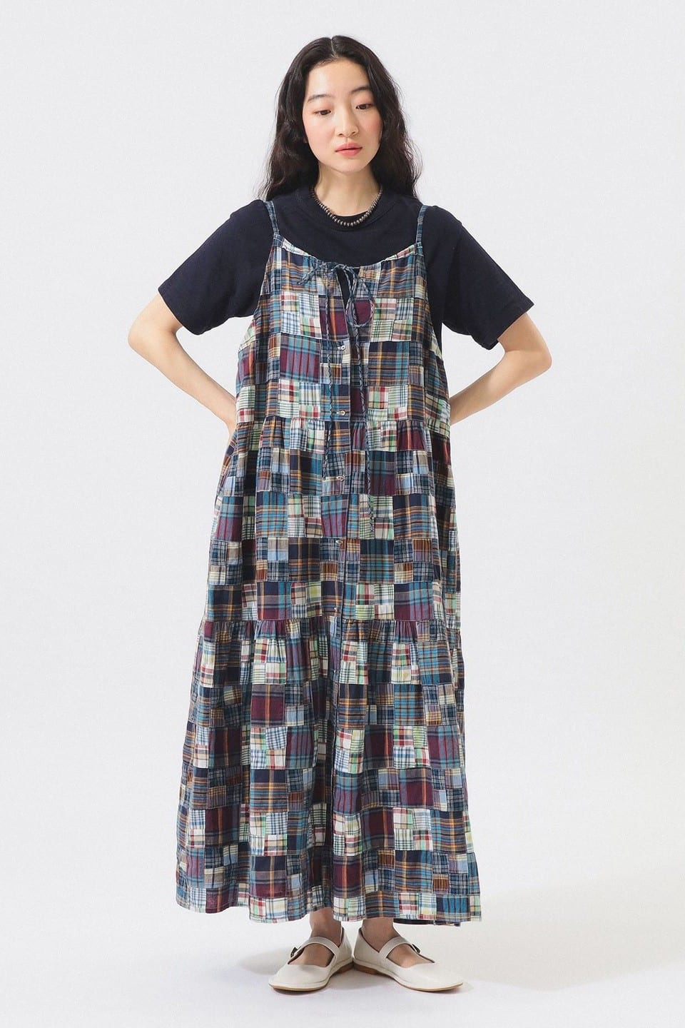Patchwork Dress - Blue Multi - Frontiers Woman