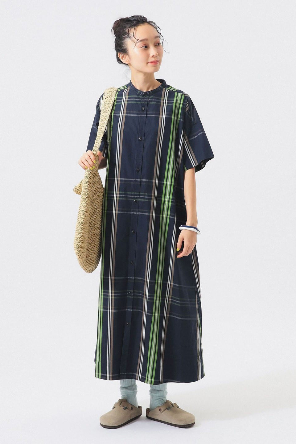 Big Tartan Dress - Navy - Frontiers Woman