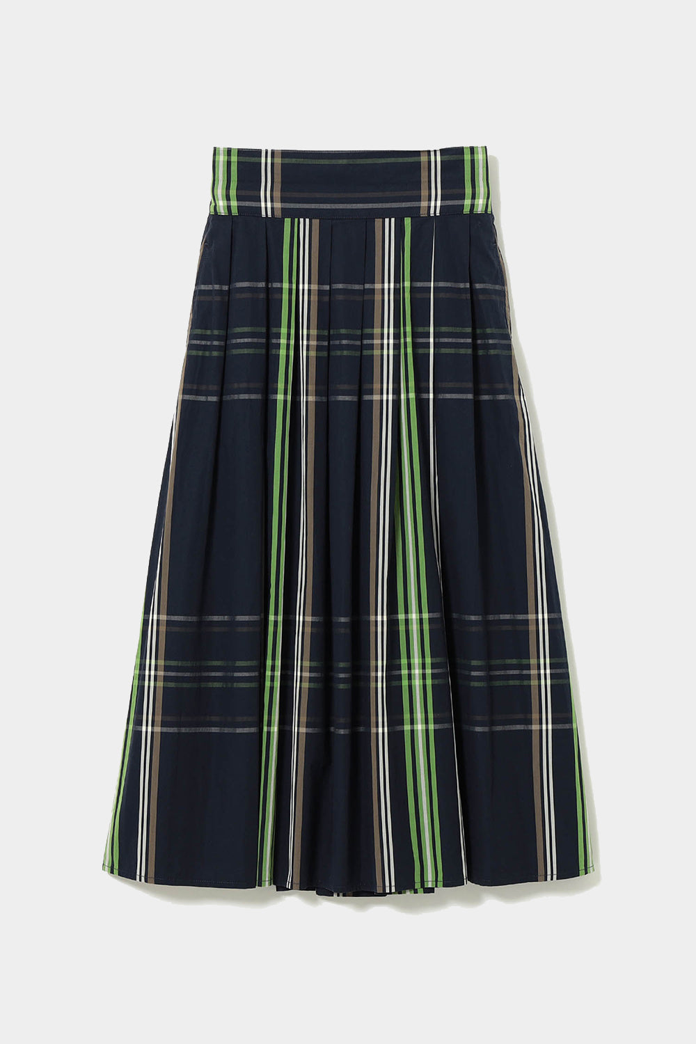 Big Tartan Skirt - Navy - Frontiers Woman