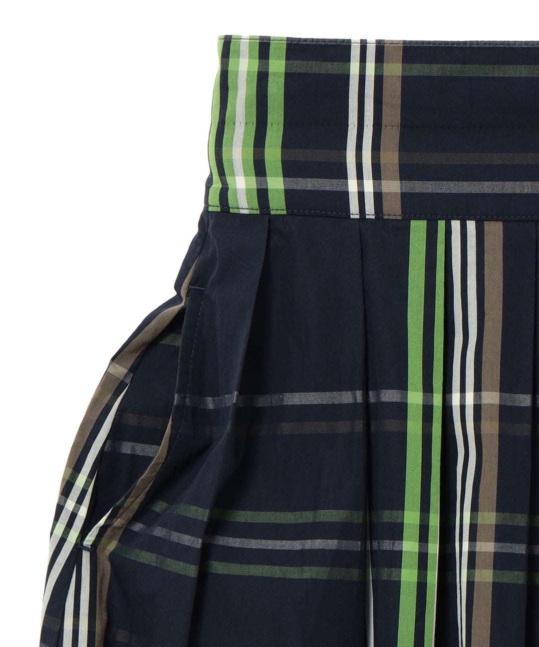 Big Tartan Skirt - Navy - Frontiers Woman