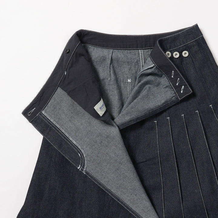 Wraped Pleated Skirt - Indigo - Frontiers Woman