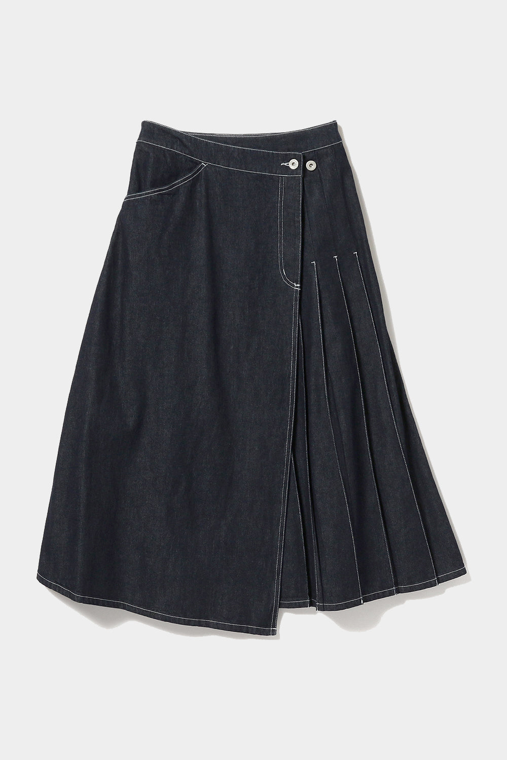 Wraped Pleated Skirt - Indigo - Frontiers Woman