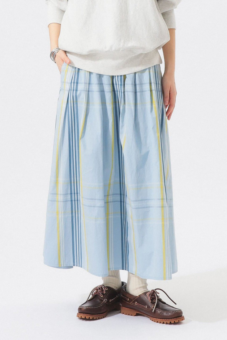 Big Tartan Skirt - Light Blue - Frontiers Woman