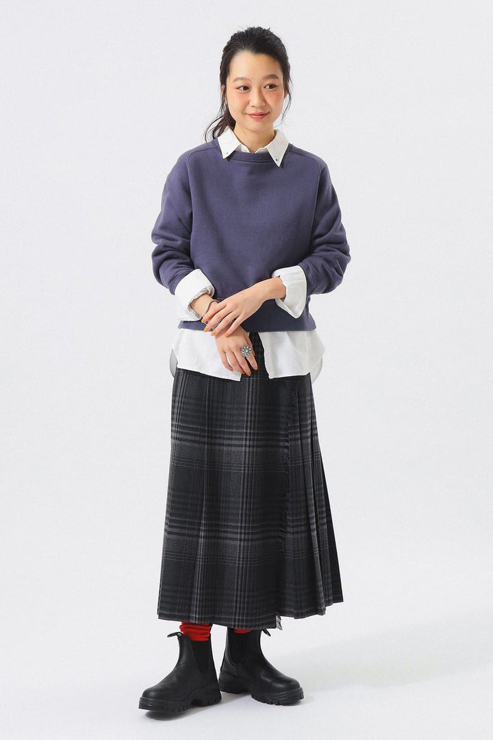 Check Kilt Skirt - Grey