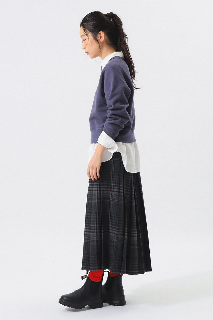 Check Kilt Skirt - Grey