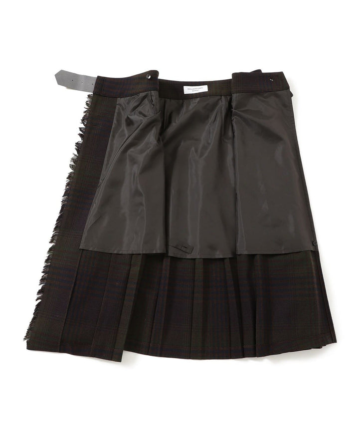 Check Kilt Skirt - Navy