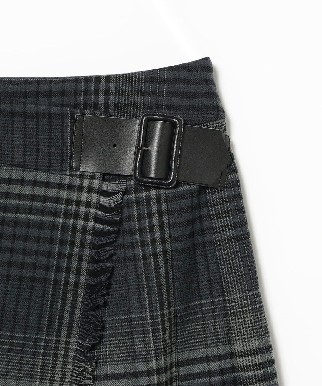 Check Kilt Skirt - Grey