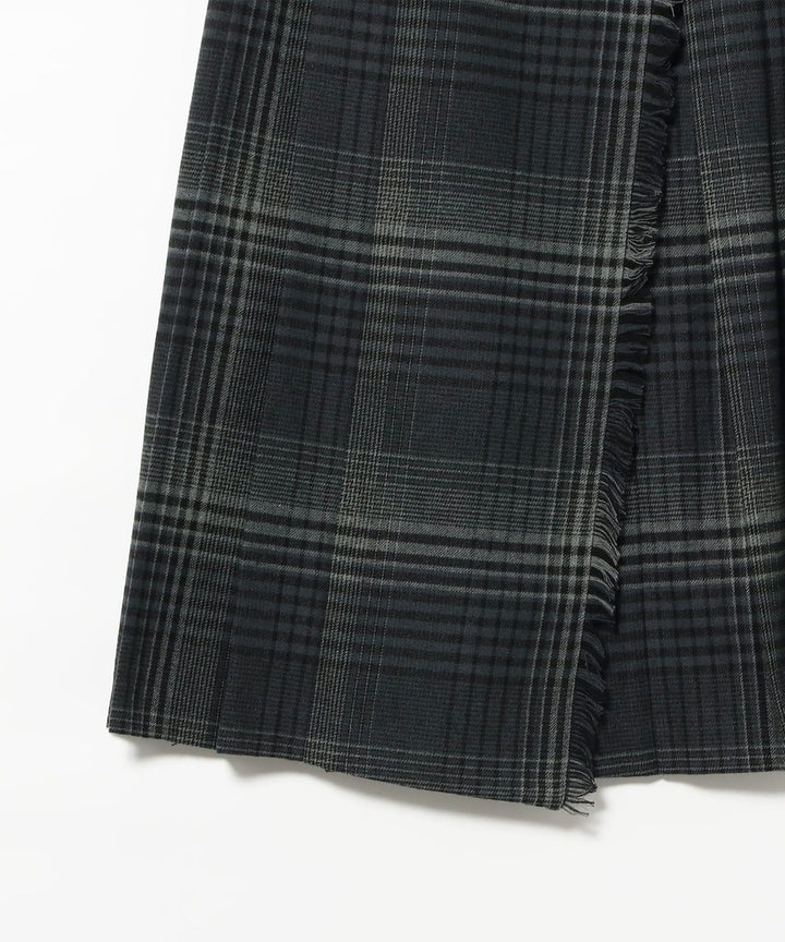 Check Kilt Skirt - Grey
