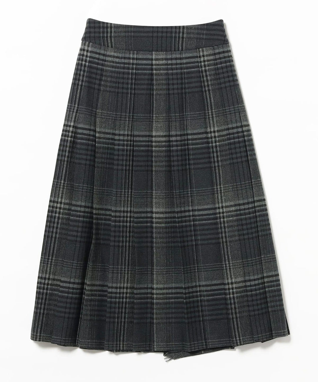 Check Kilt Skirt - Grey