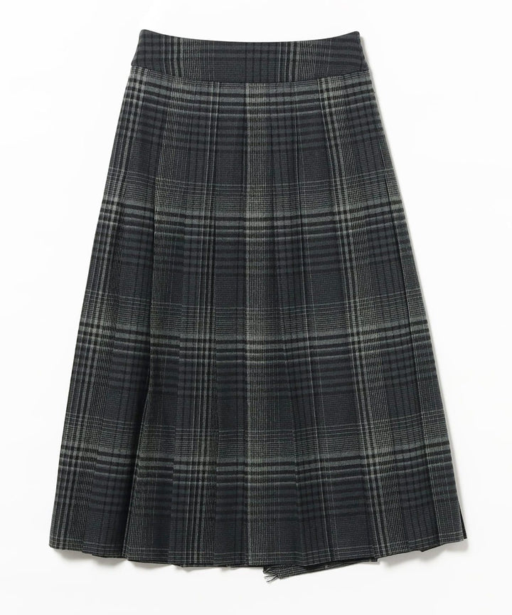 Check Kilt Skirt - Grey