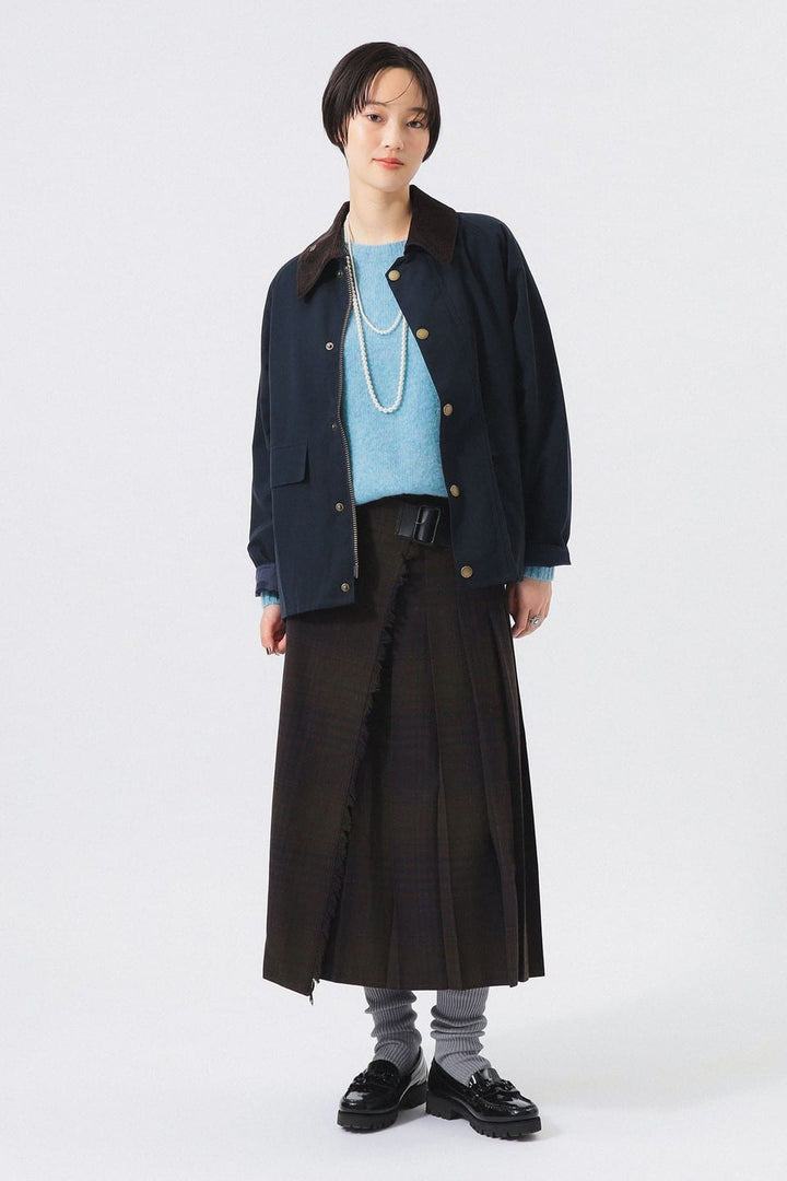 Check Kilt Skirt - Navy