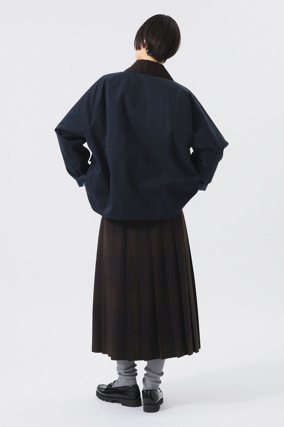 Check Kilt Skirt - Navy