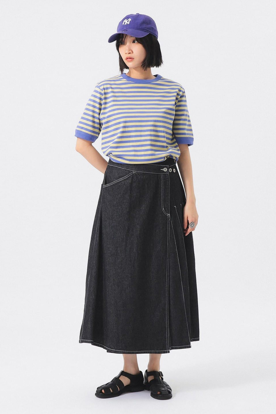 Wraped Pleated Skirt - Black - Frontiers Woman
