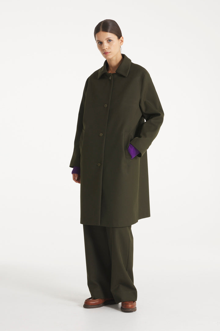Magic Wool Trench Coat - Khaki - Frontiers Woman