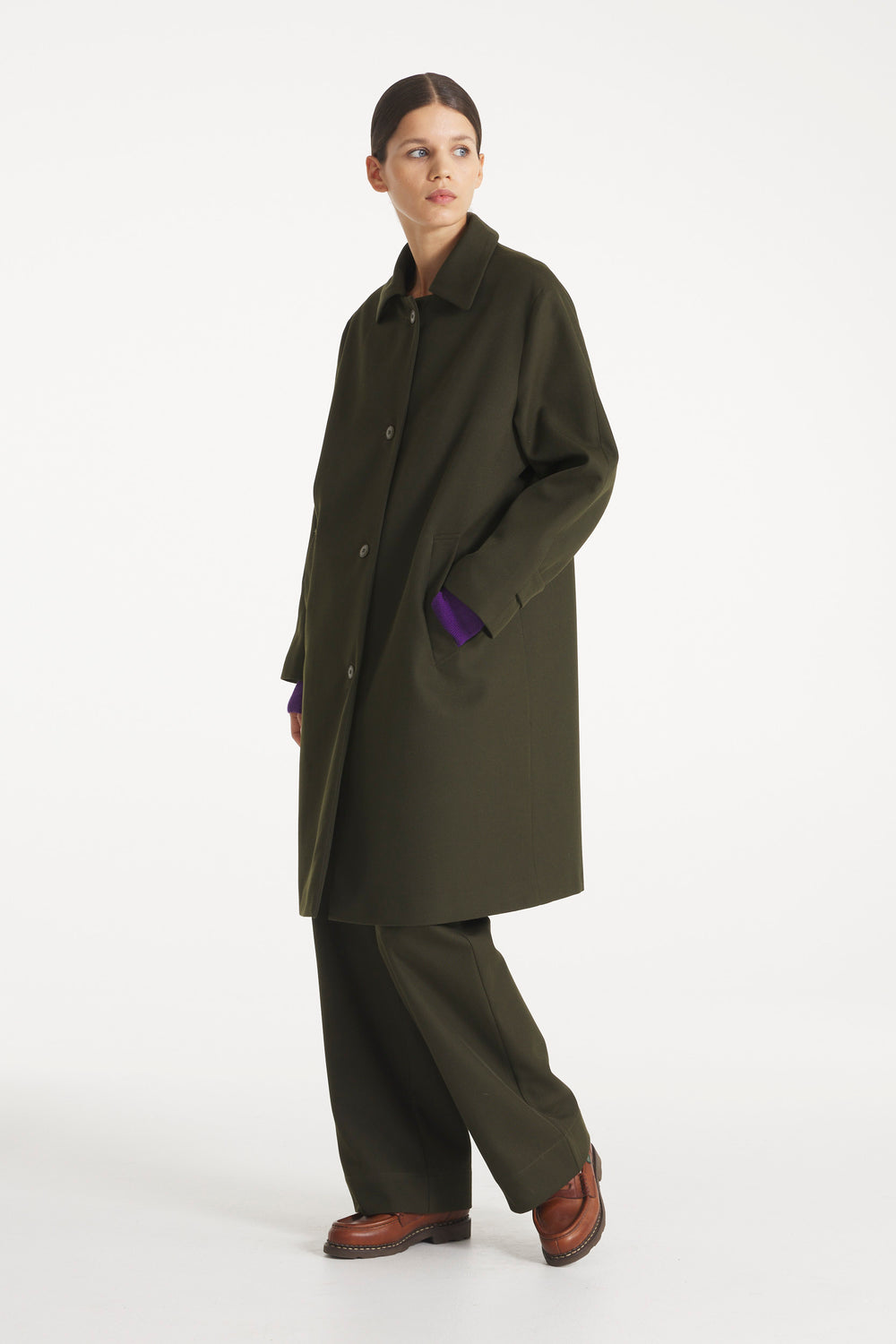 Magic Wool Trench Coat - Khaki - Frontiers Woman