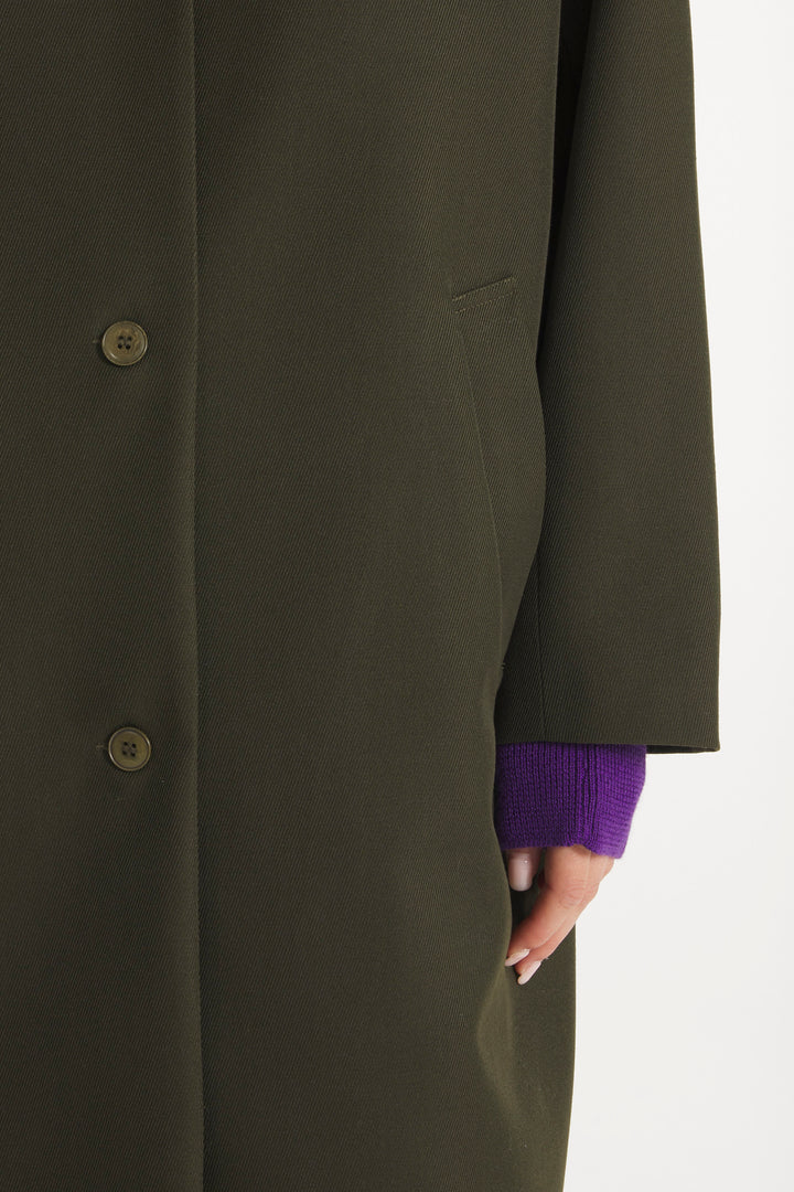 Magic Wool Trench Coat - Khaki - Frontiers Woman