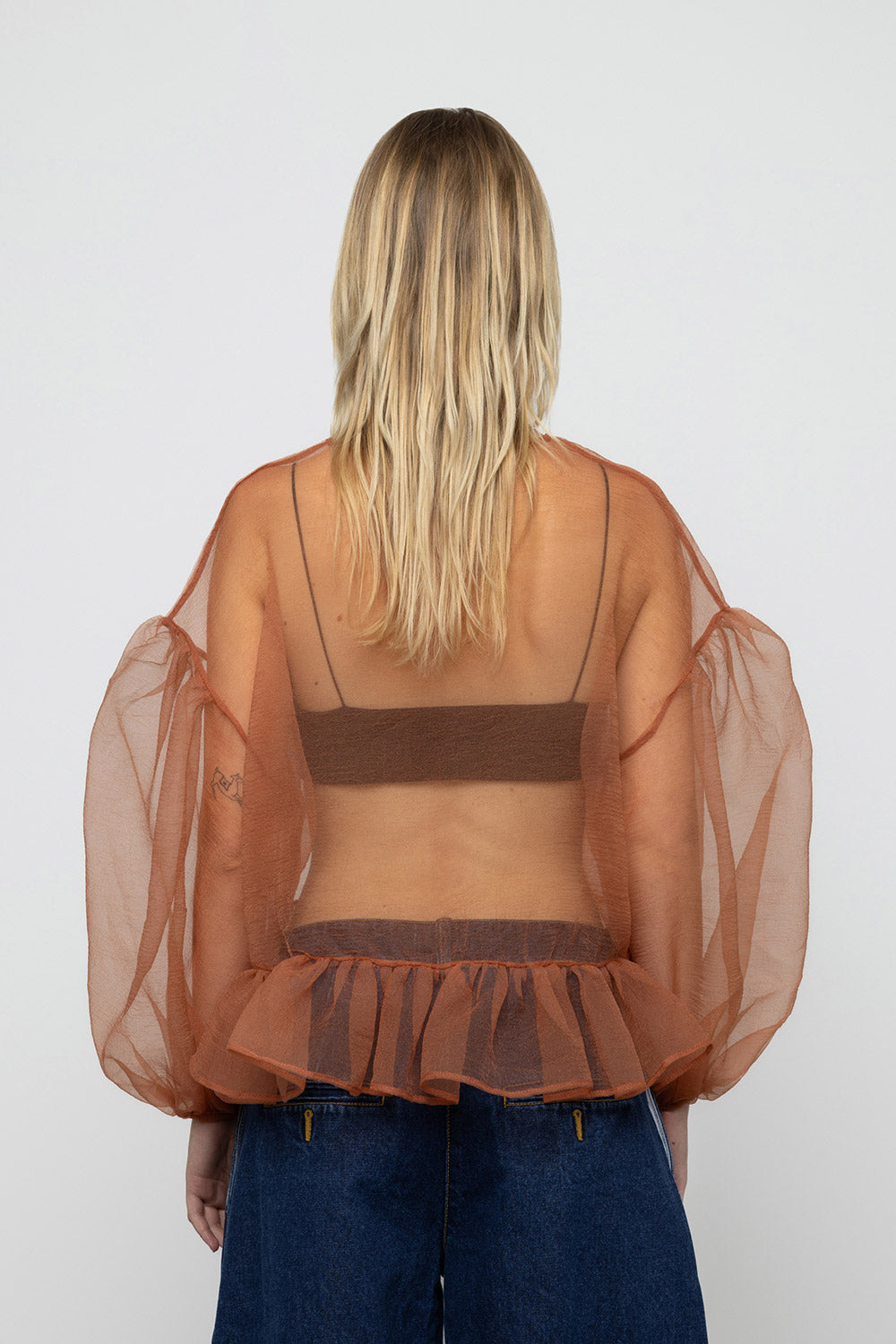 Volume Organza Bow Top & Bralette - Cork - Frontiers Woman