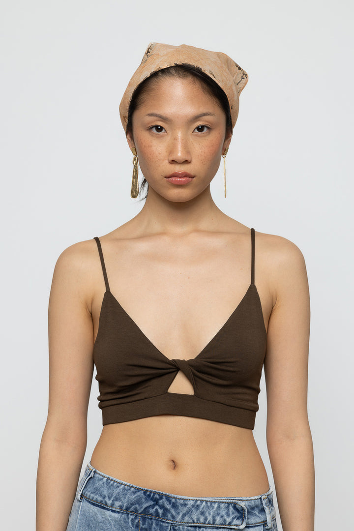 Organza Balloon Sleeve Top & Bralette - Yellow - Frontiers Woman