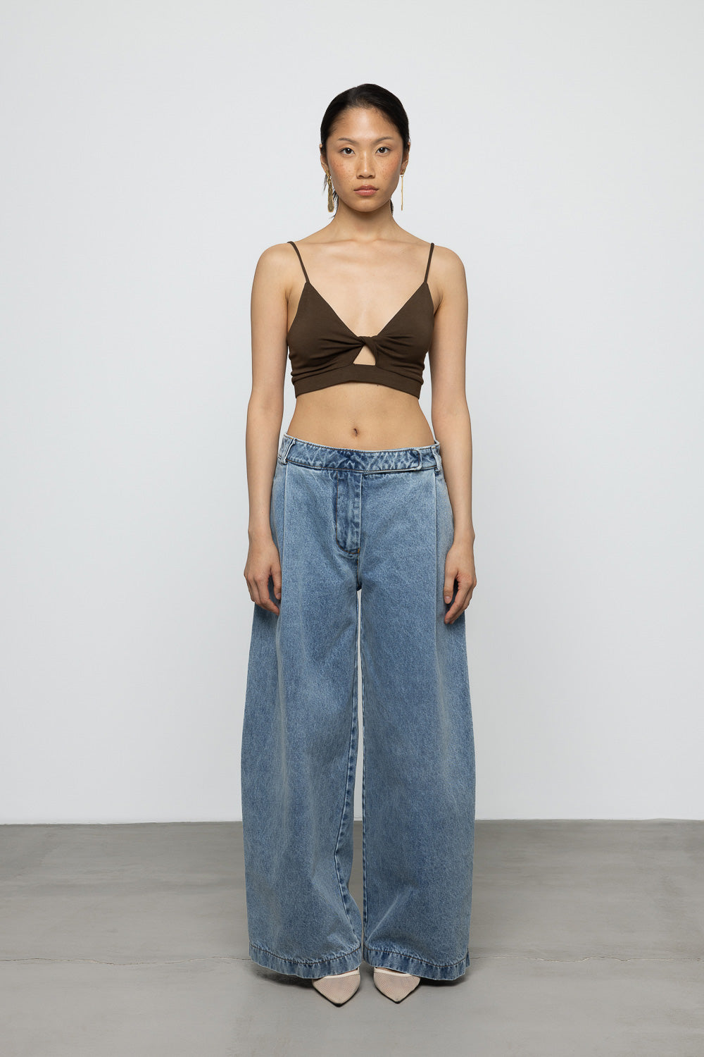 Organza Balloon Sleeve Top & Bralette - Yellow - Frontiers Woman