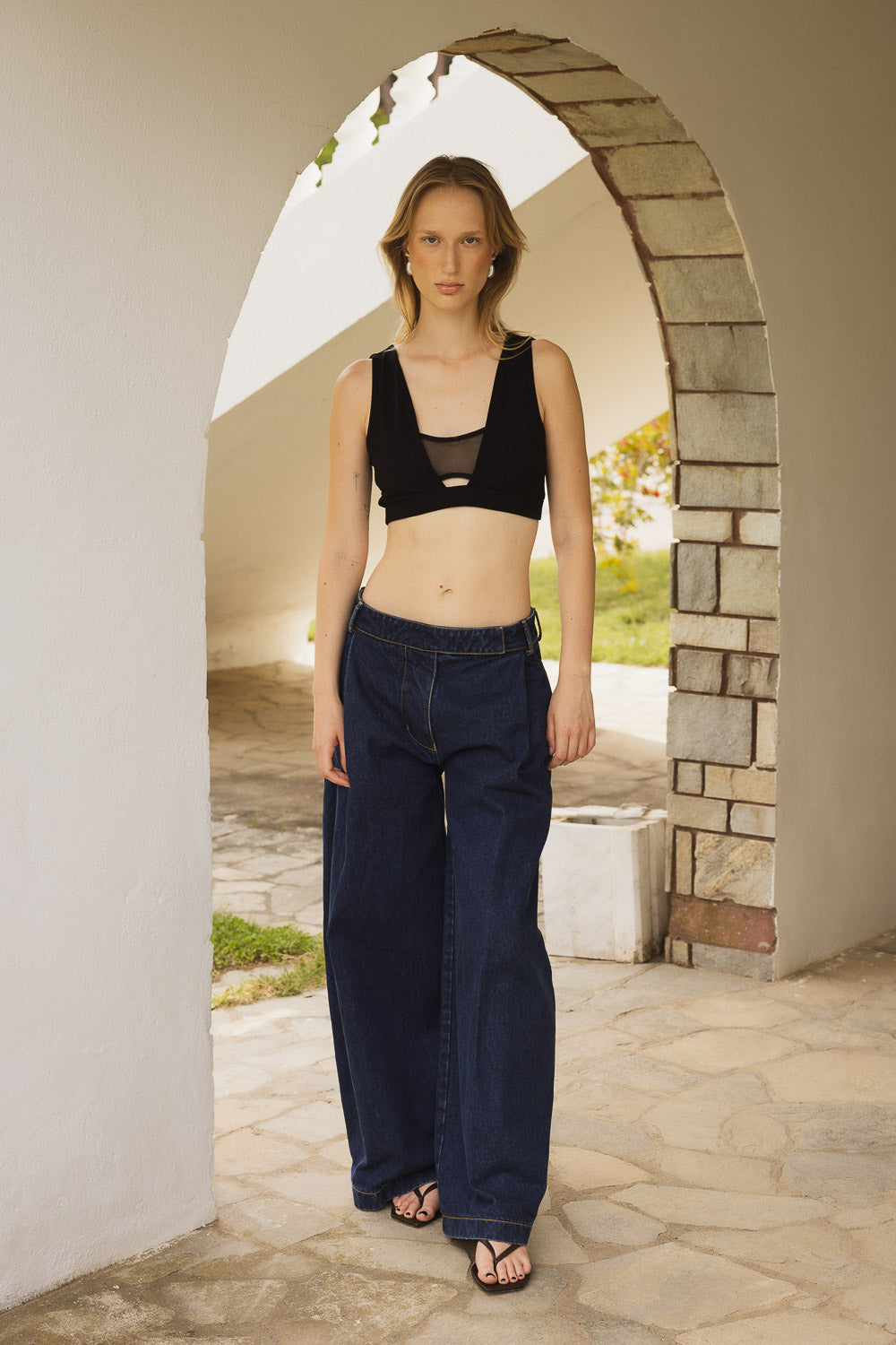 Volume Organza Bow Top & Bralette - Cork - Frontiers Woman