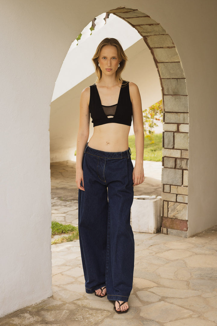 Volume Organza Bow Top & Bralette - Cork - Frontiers Woman