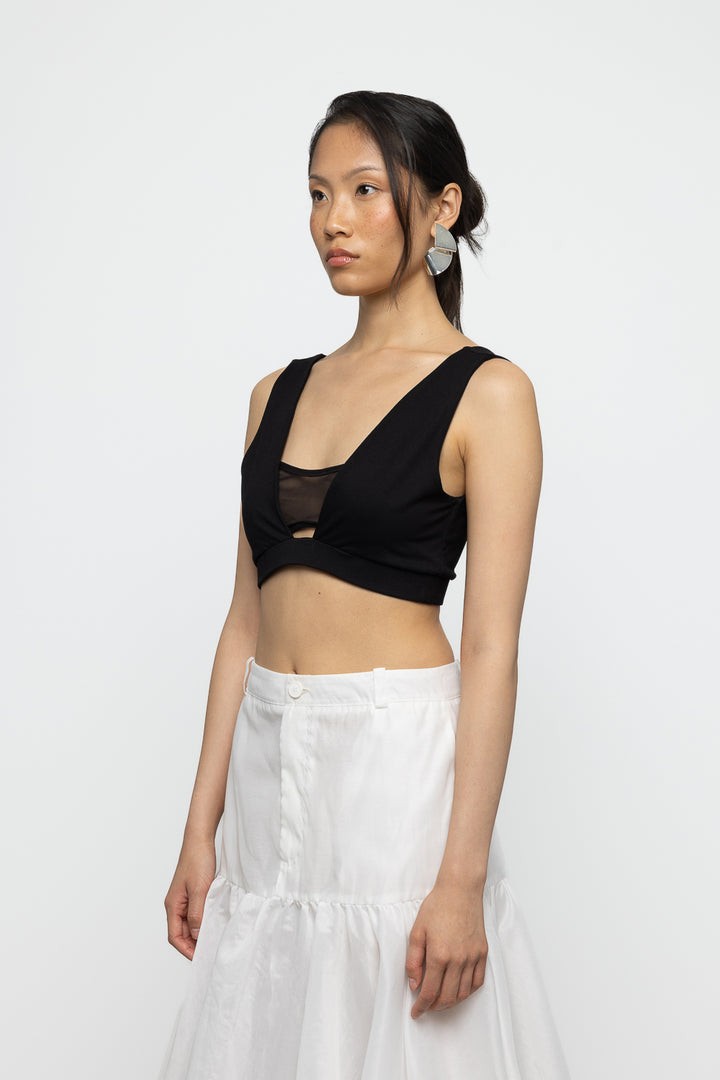 Volume Organza Bow Top & Bralette - Cork - Frontiers Woman